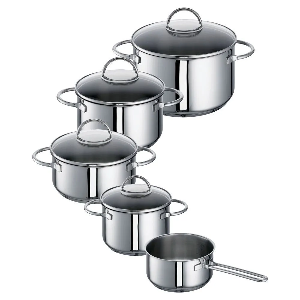 ROHE Ravenna Meister-Set  5 elementowy , szklane pokrywki, indukcja 250101-05