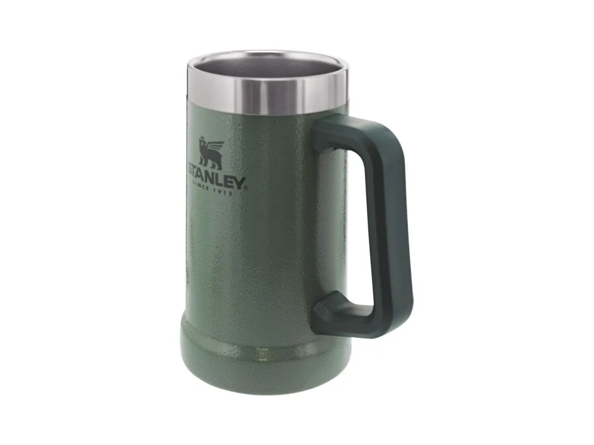 Stanley ADVENTURE BIG GRIP BEER STEIN 24oz /700ml Hammertone Green