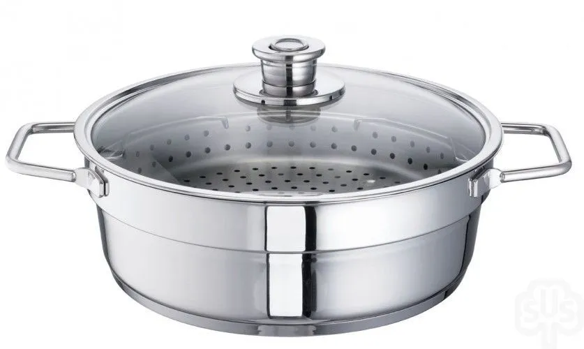 Schulte-Ufer Wega Garnek do gotowania na parze Aroma Steamer 30 cm około 6,5l 00133-30