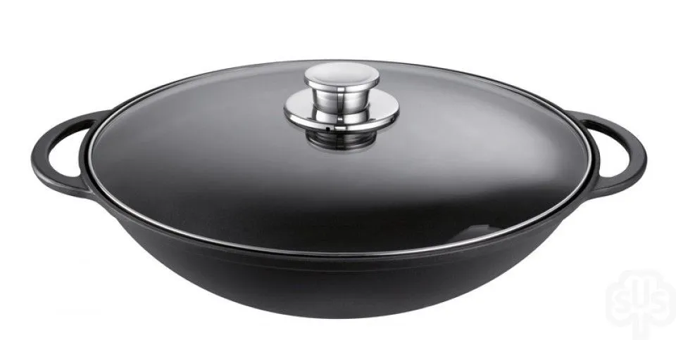 SCHULTE-UFER Wok Rustika czarnyżeliwo 36cm 6,2 l 1662-36s