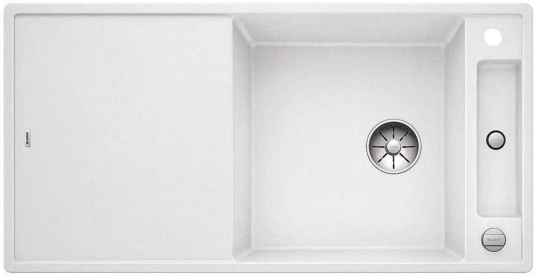 BLANCO AXIA III XL 6 S-F Silgranit biały odwracalny, korek auto., InFino, deska szkło białe Użyj kodu 23BLA06 i płać mniej