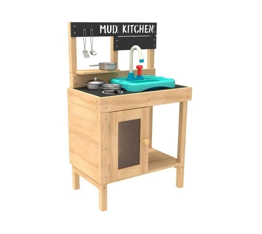 TP Toys Kuchnia dla dzieci ze zlewozmywakiem i akcesoriami ze stali nierdzewnej