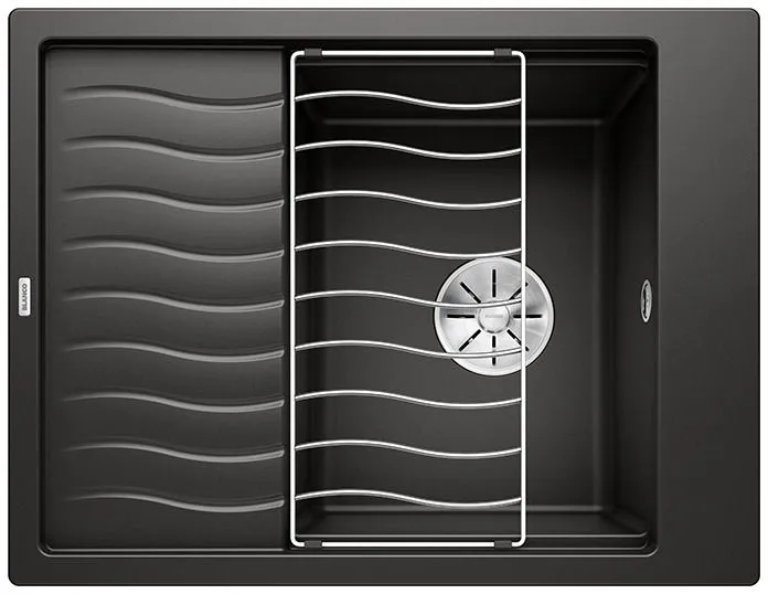 BLANCO ELON 45 S Silgranit czarny odwracalny, InFino, kratka ociekowa Użyj kodu 23BLA06 i płać mniej