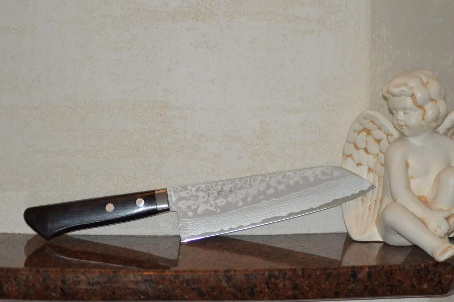 GEKKO SANTOKU 41 warstwowy Damascus 170mm