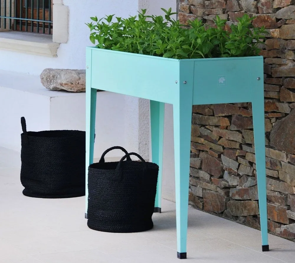 Herstera Garden Urban mięta 100x40x84 cm metalowa podniesiona grządka