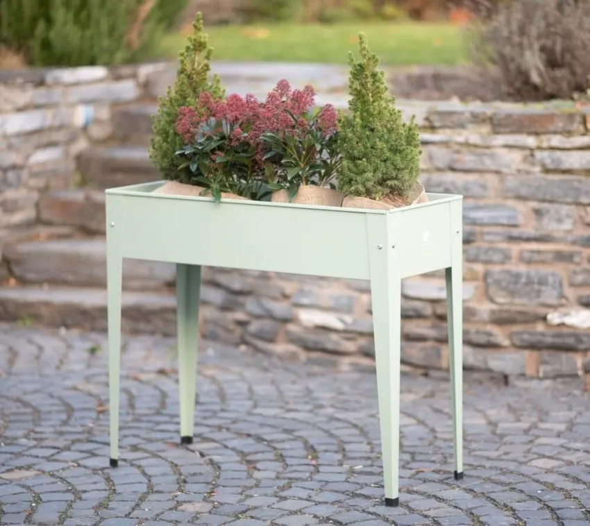 Herstera Garden Urban zielony 100x40x84 cm metalowa podniesiona grządka