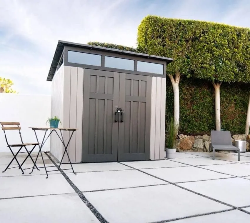 Lifetime Plastikowa szopa ogrodowa Merkur szara 254x254x237 cm