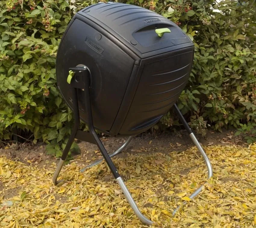 Lifetime Plastikowy kompostownik bębnowy premium czarny 189 litrów