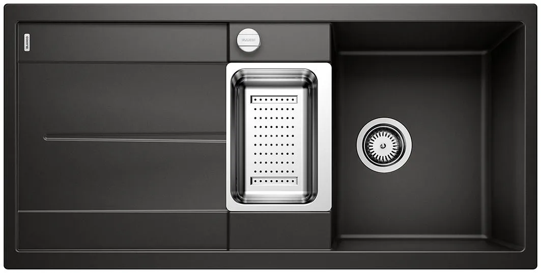 BLANCO METRA 6 S Silgranit czarny odwracalny, korek auto., odsączarka stalowa Użyj kodu 23BLA06 i płać mniej