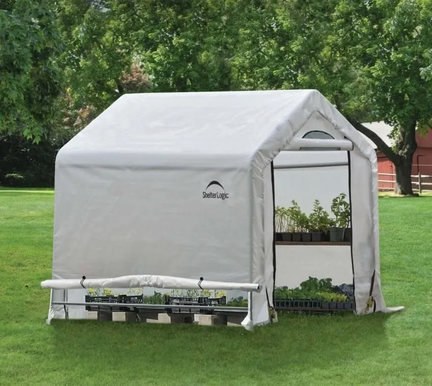 ShelterLogic Szklarnia foliowa 3,24 m² biała 180x180 cm