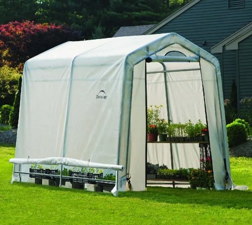 ShelterLogic Szklarnia foliowa 4,32 m² biała 240x180 cm