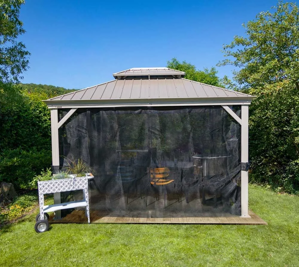 SOJAG Pawilon Aluminiowy Gazebo Messina 10x12 z moskitierą szampan 298x363x292 cm