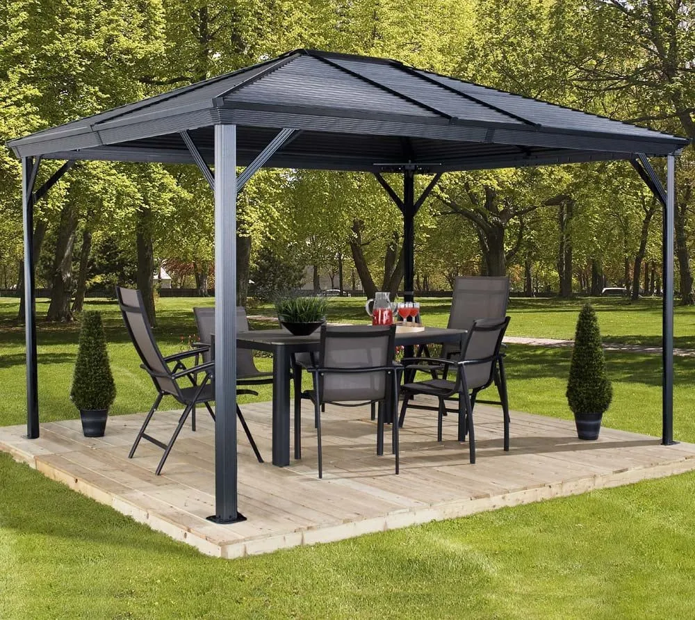 SOJAG Pawilon Aluminiowy Gazebo Ventura 10x10 szary 296x296x260 cm