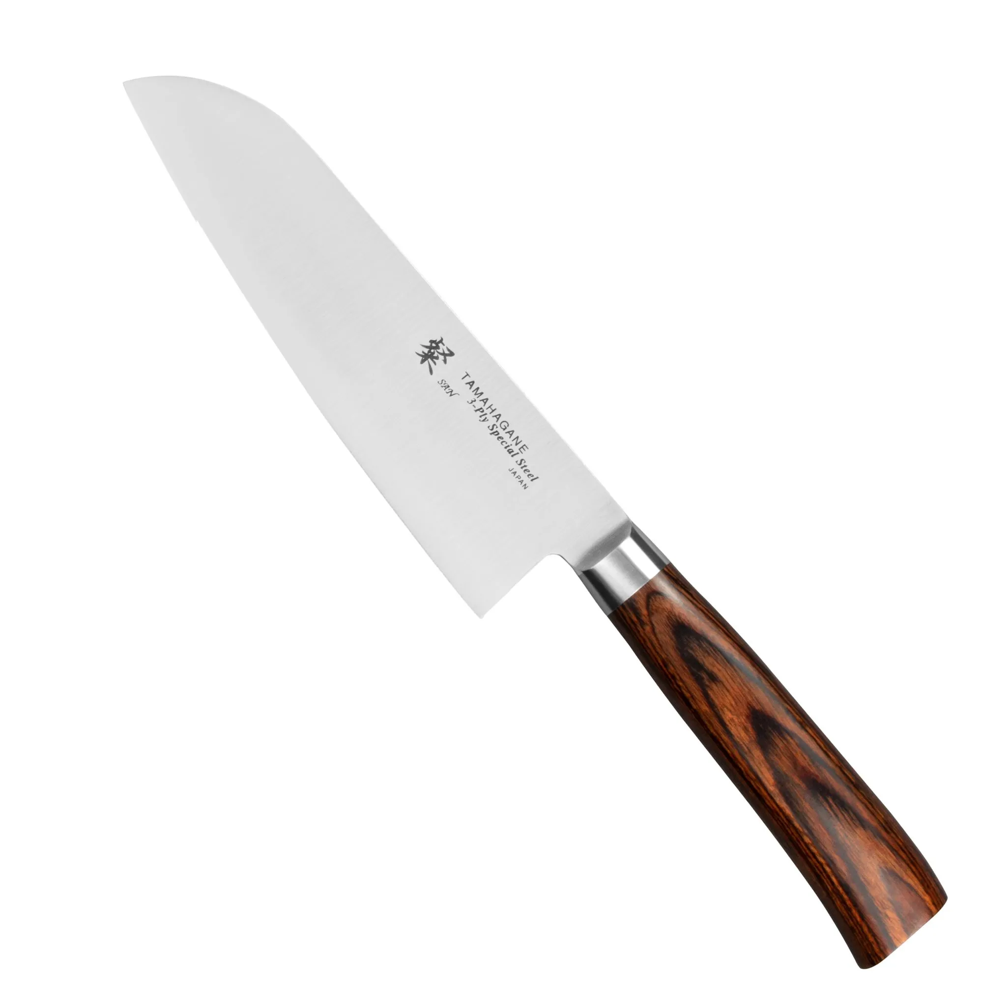 Tamahagane SN-1114 SAN Brown VG-5 Nóż Santoku 17,5cm.