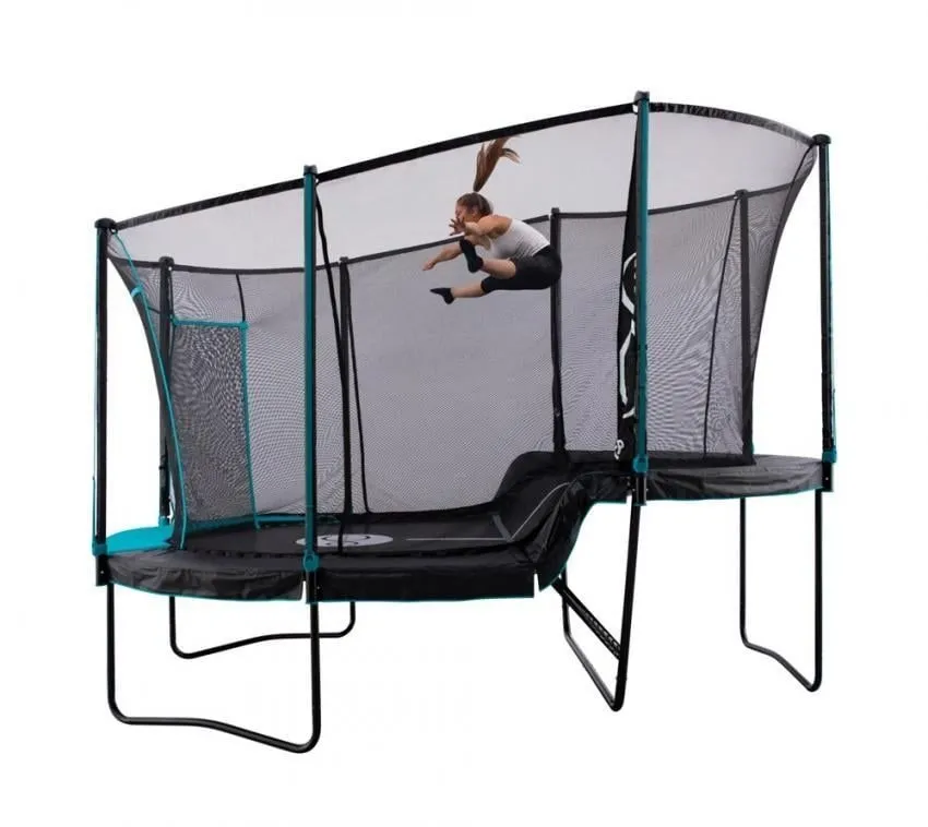 TP Toys Trampolina stalowa Infinity z siatką zabezpieczającą czarna 447x292x320 cm Basic