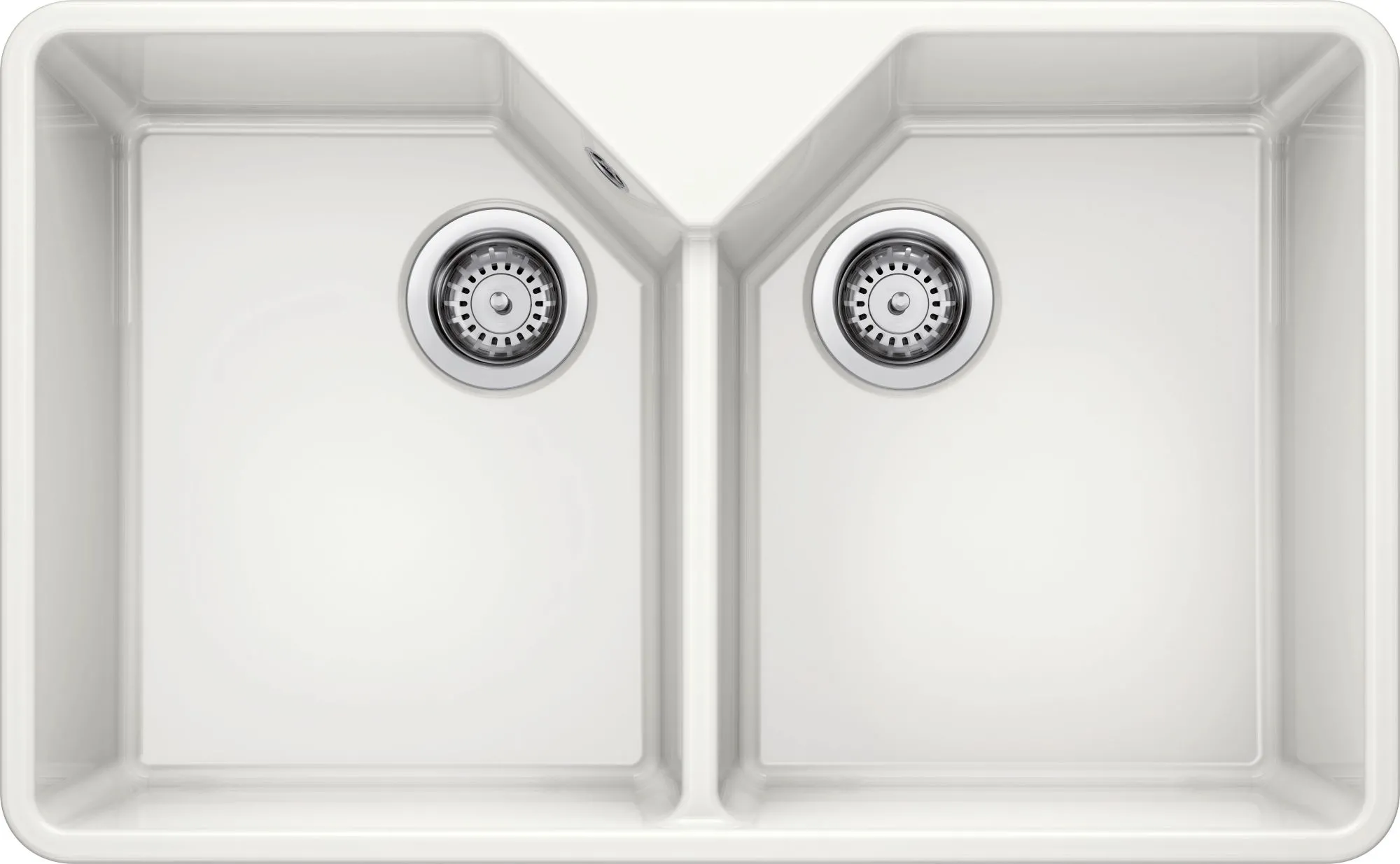BLANCO VILLAE Farmhouse 8 Ceramika biały połysk, dwukomorowy
