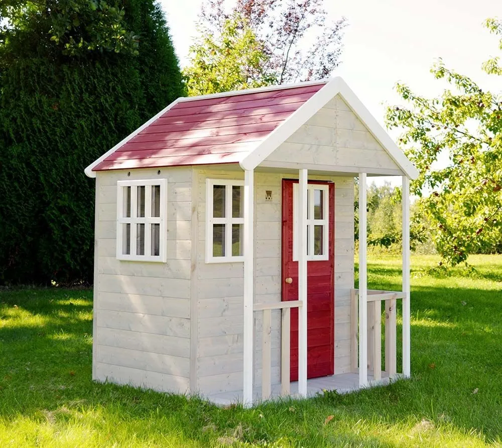 Wendy Toys Drewniany domek do zabawy w lisa w kolorze czerwonym