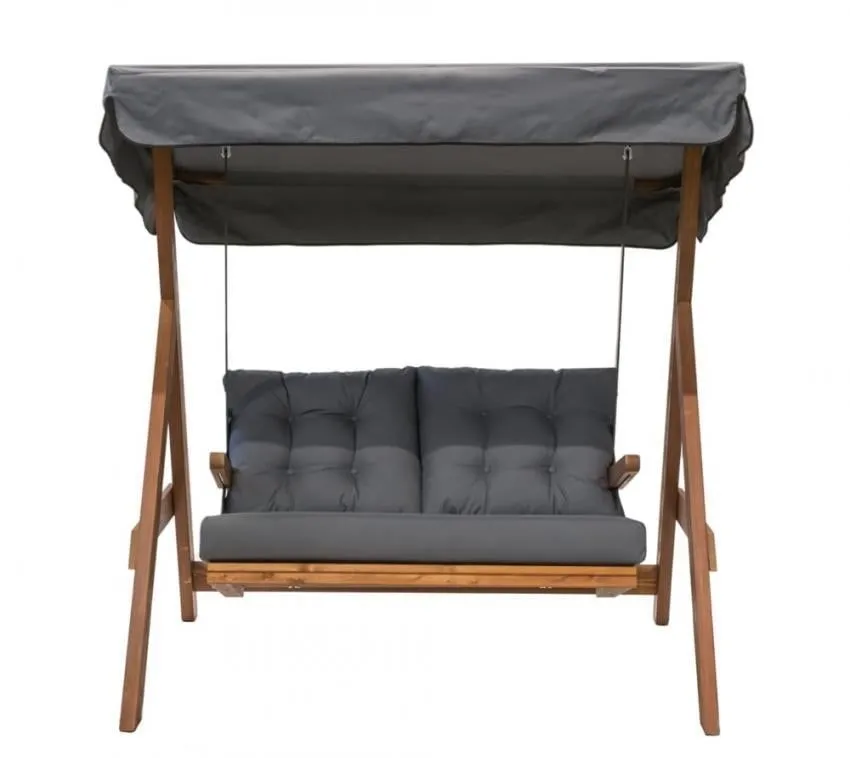 Westmann Drewniana Huśtawka Hollywood Paris 1700 szare 160x123x180