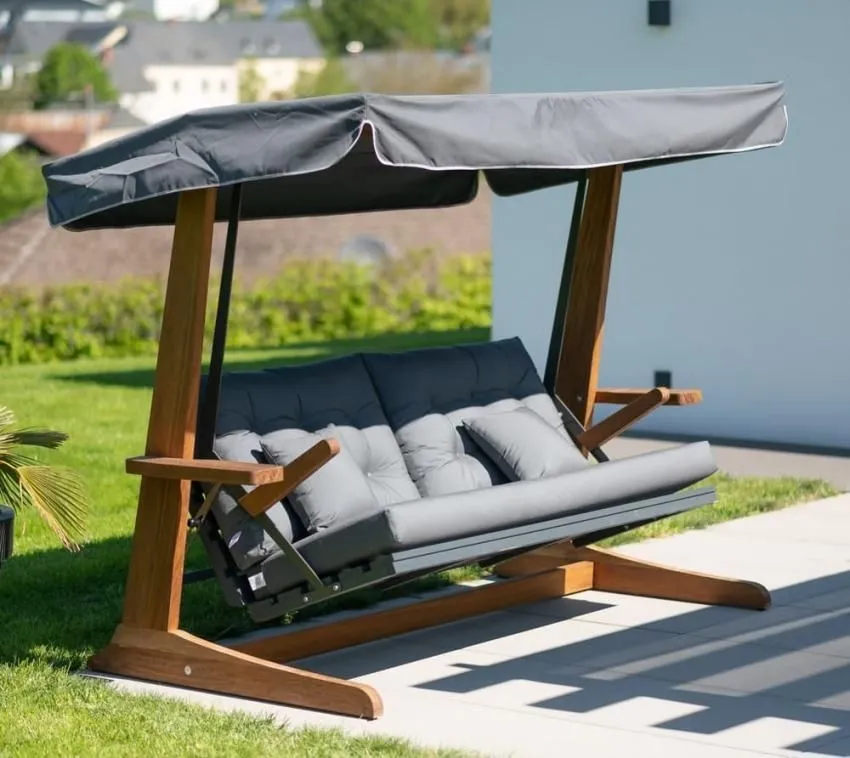 Westmann Huśtawka drewniana Sia 2400 szara 236x120x190 cm