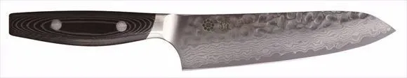 YAXELL YO-U 37 Damascus Hammered VG10 Small santoku 145mm