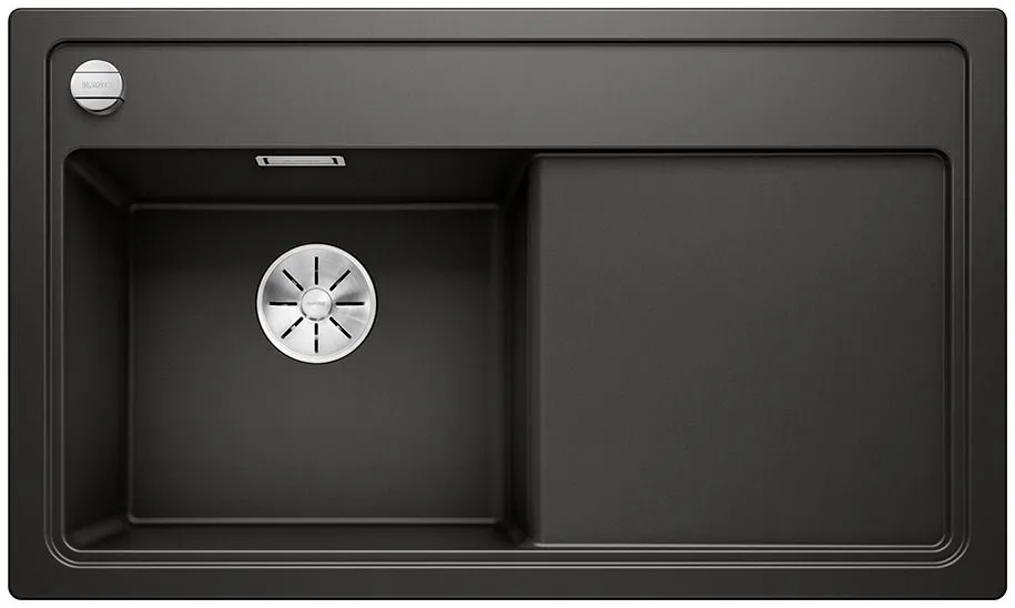 BLANCO ZENAR 45 S Silgranit czarny lewa, korek auto., InFino Użyj kodu 23BLA06 i płać mniej