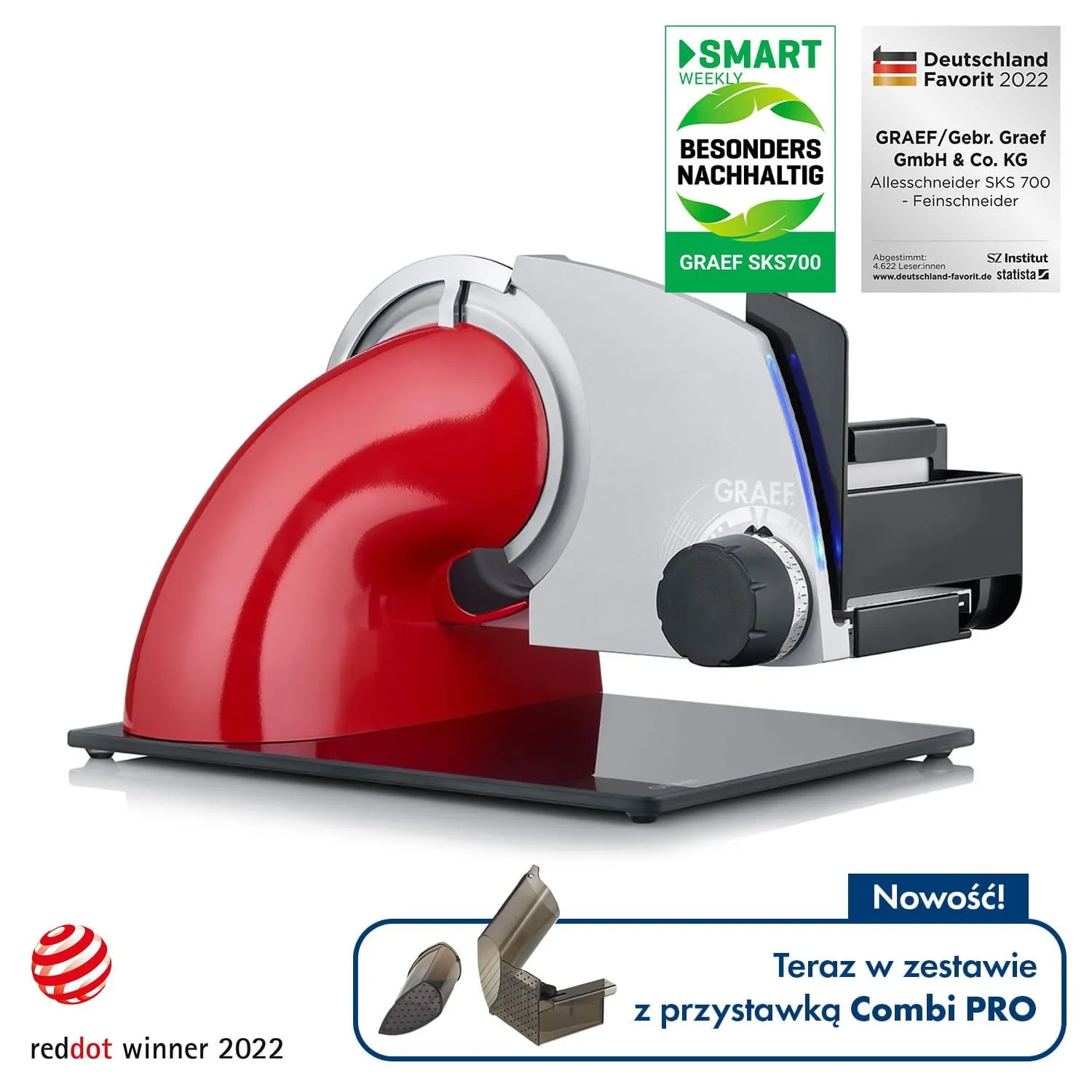 Krajalnica uniwersalna GRAEF S72013 rubinowo/czerwona