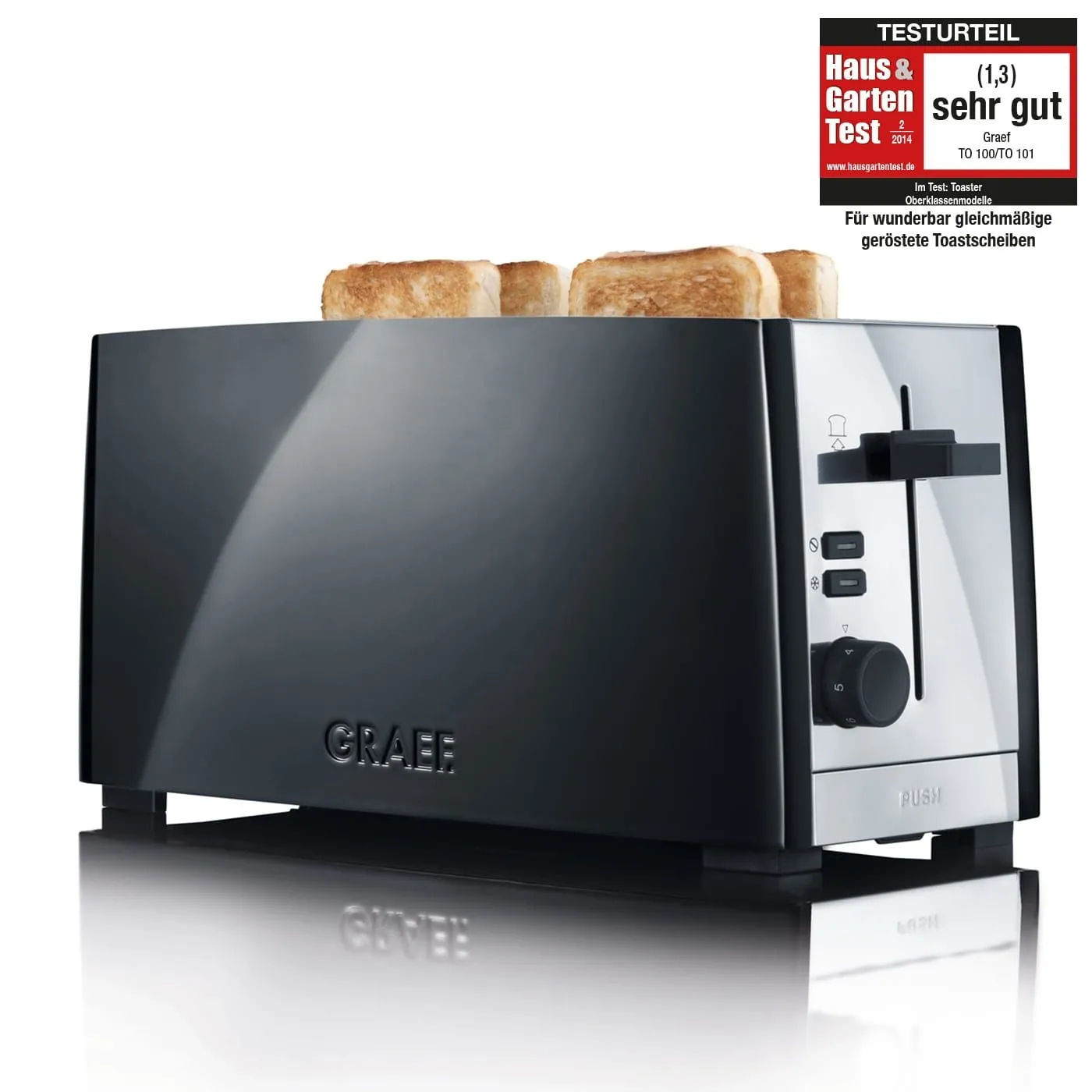 Toster dwukomorowy GRAEF TO 102 czarny