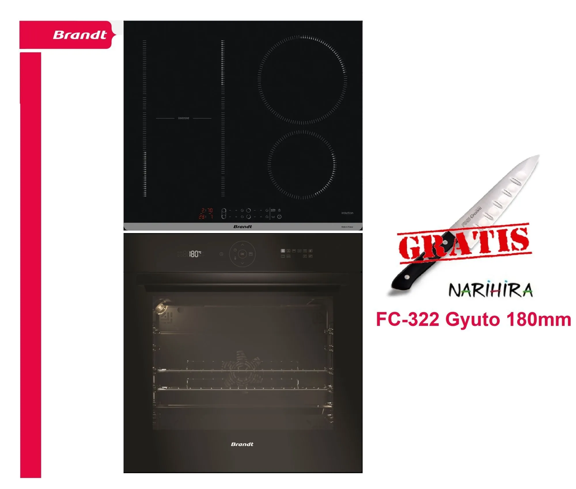 Płyta indukcyjna z piekarnikiem do zabudowy