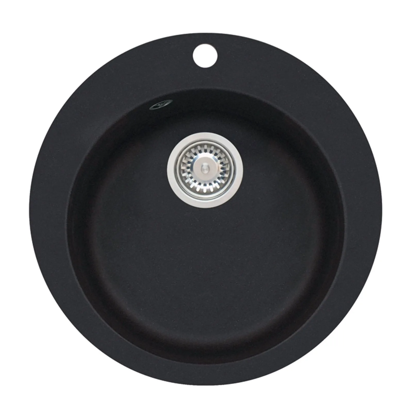 Alveus BOOGIE 10 kol. 91 czarny (Ø 51) zlew Granital z syfonem manualnym