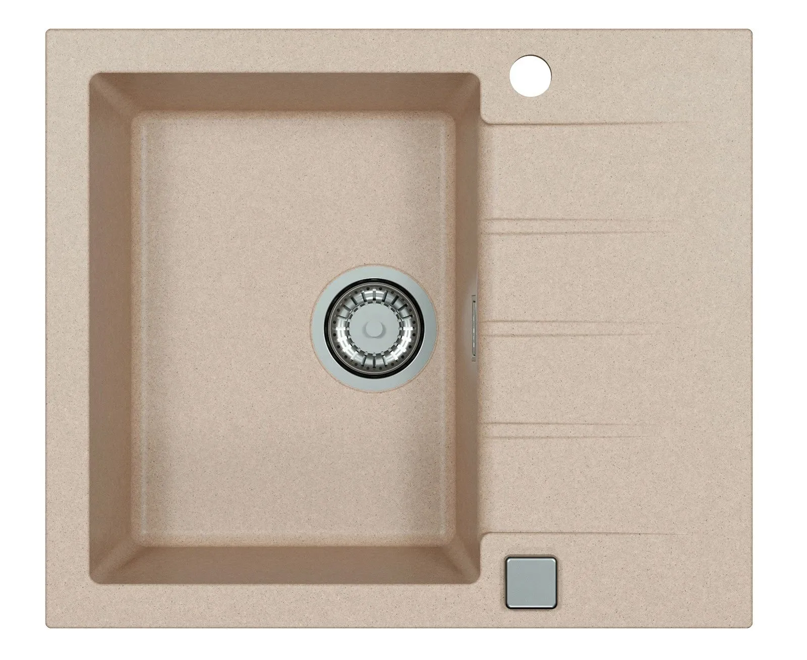 Alveus CADIT 10 kol.  22 PIASKOWY (590x500) zlew Granital 1 kom. z syfonem POP-UP 3 1/2"