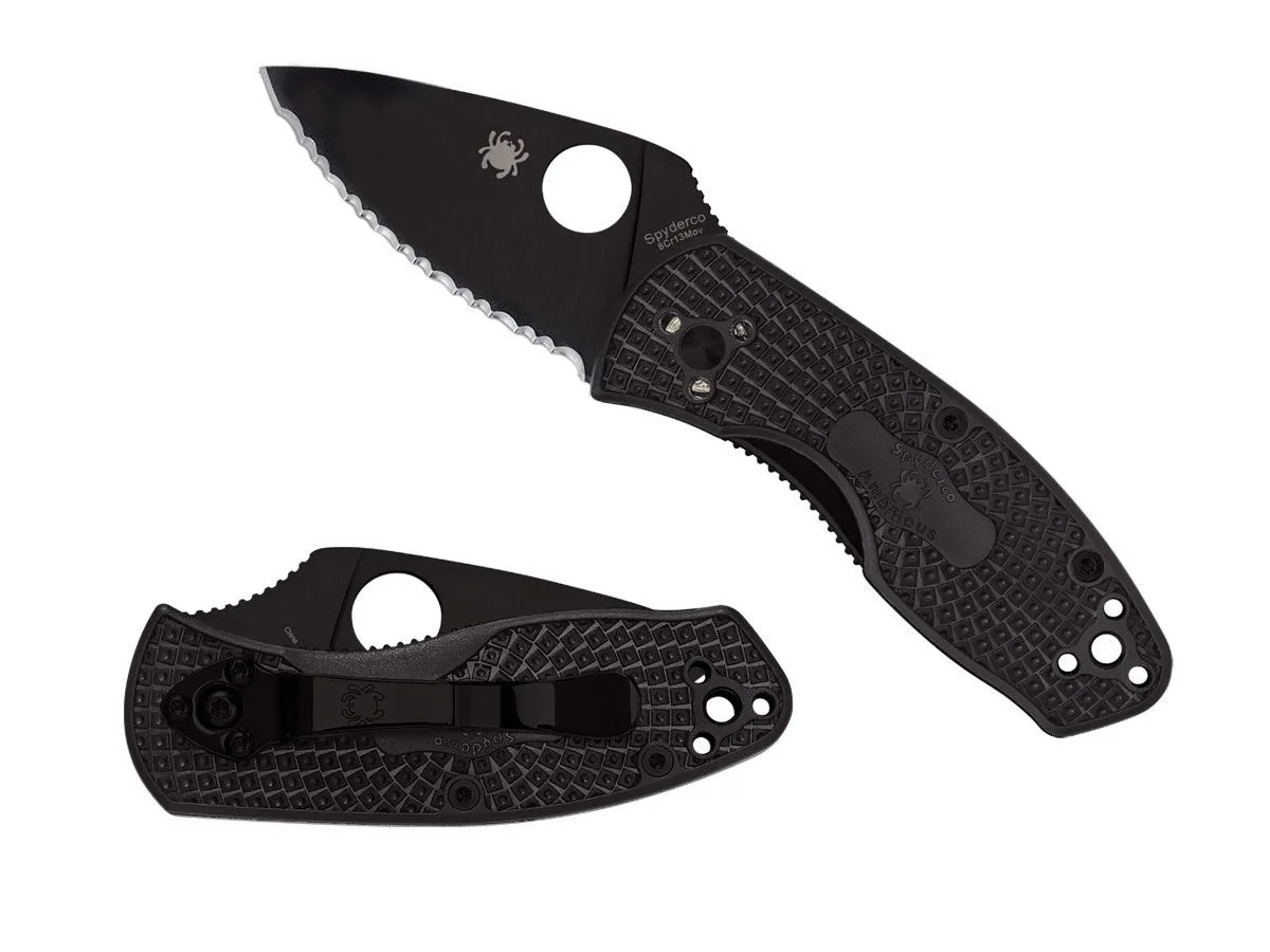 Spyderco AMBITIOUS FRN BLACK BLADE SERRATED C148SBBK