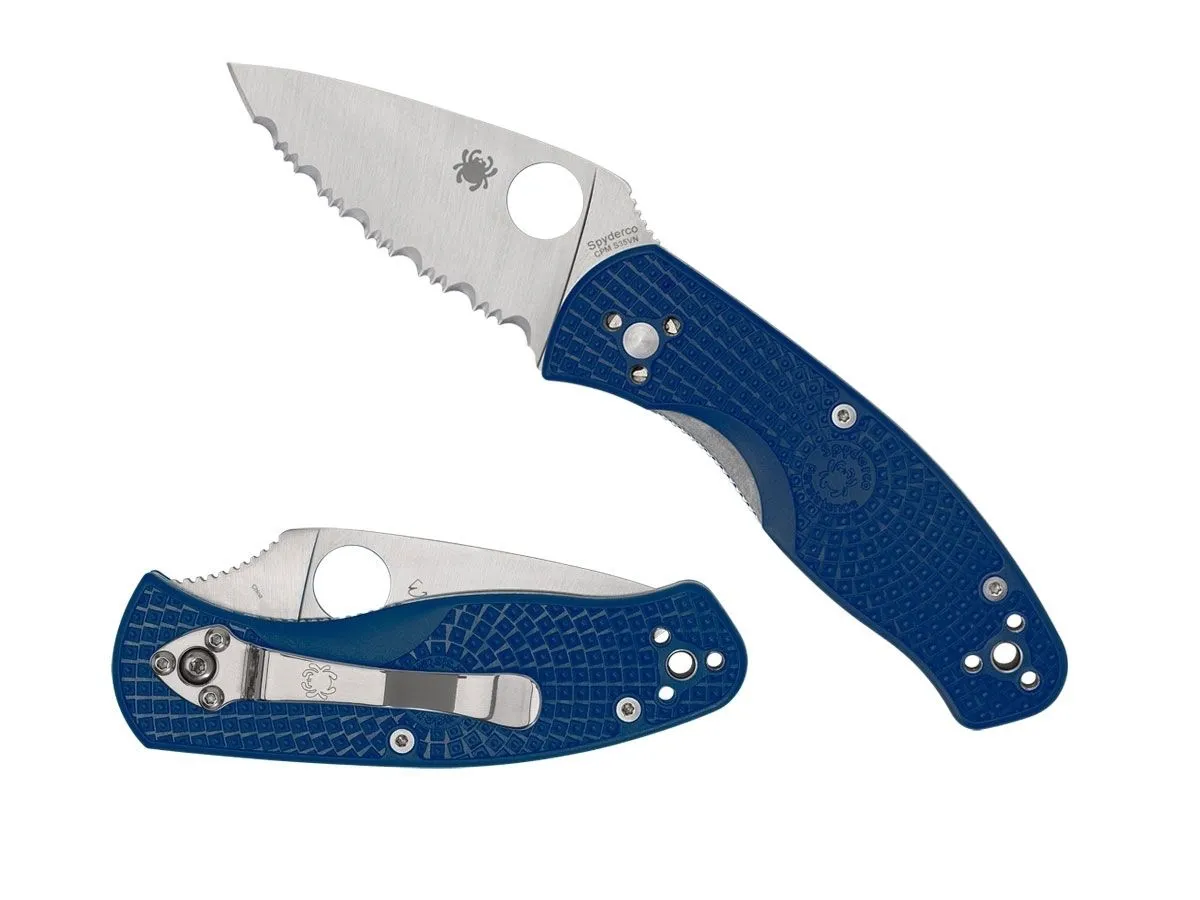 Spyderco PERSISTENCE FRN BLUE S35VN SERRATED C136SBL