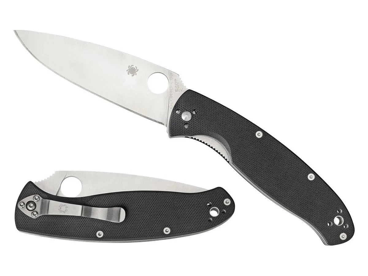Spyderco RESILIENCE G-10 BLACK PLAIN C142GP