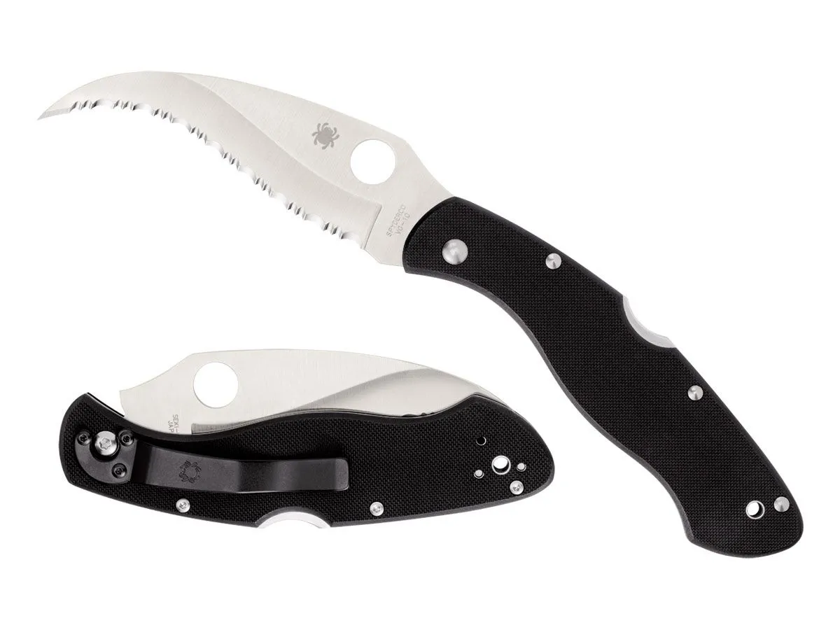 Spyderco CIVILIAN G-10 BLACK SERRATED C12GS
