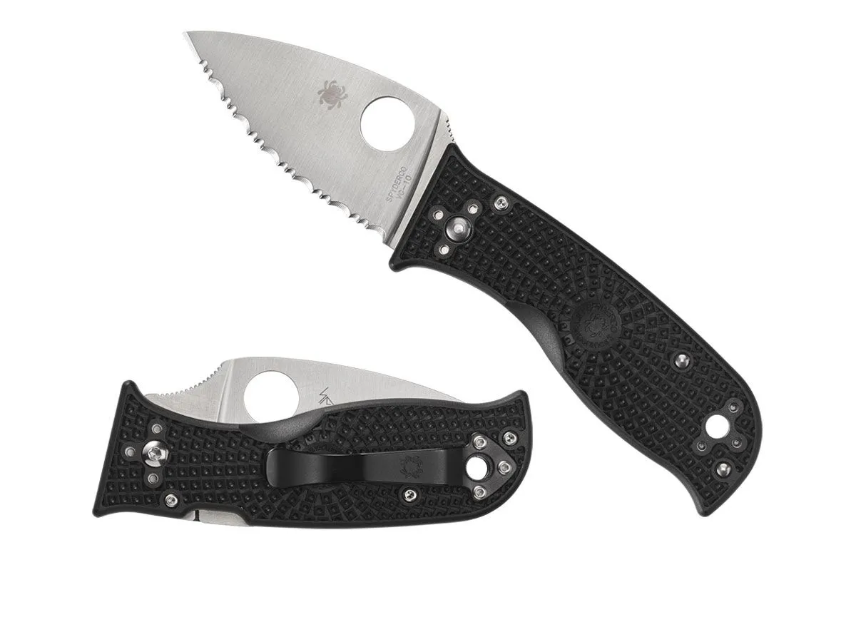 Spyderco LIL' TEMPERANCE 3 FRN BLACK SERRATED C69SBK3