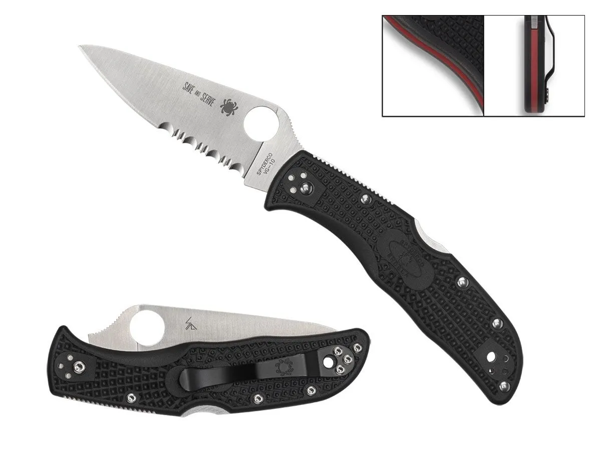 Spyderco ENDELA THIN RED LINE COMBO C243FPSBKRD