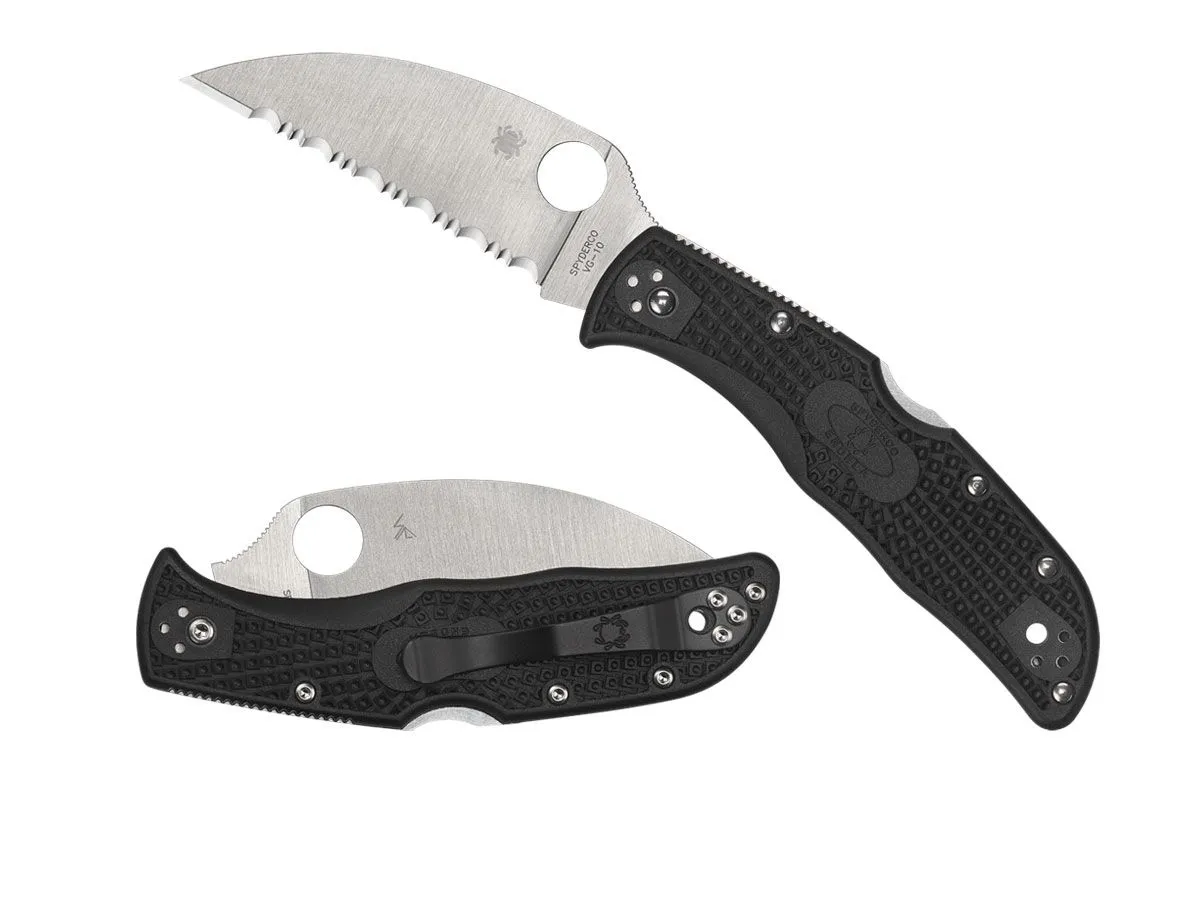 Spyderco ENDELA FRN BLACK WHARNCLIFFE SERRATED C243FSWCBK