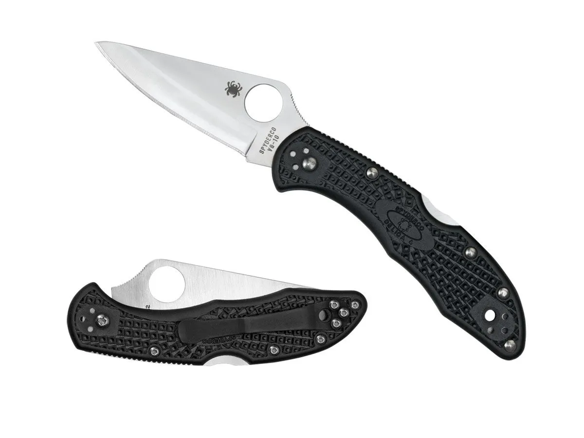 Spyderco DELICA 4 FRN BLACK PLAIN C11PBK