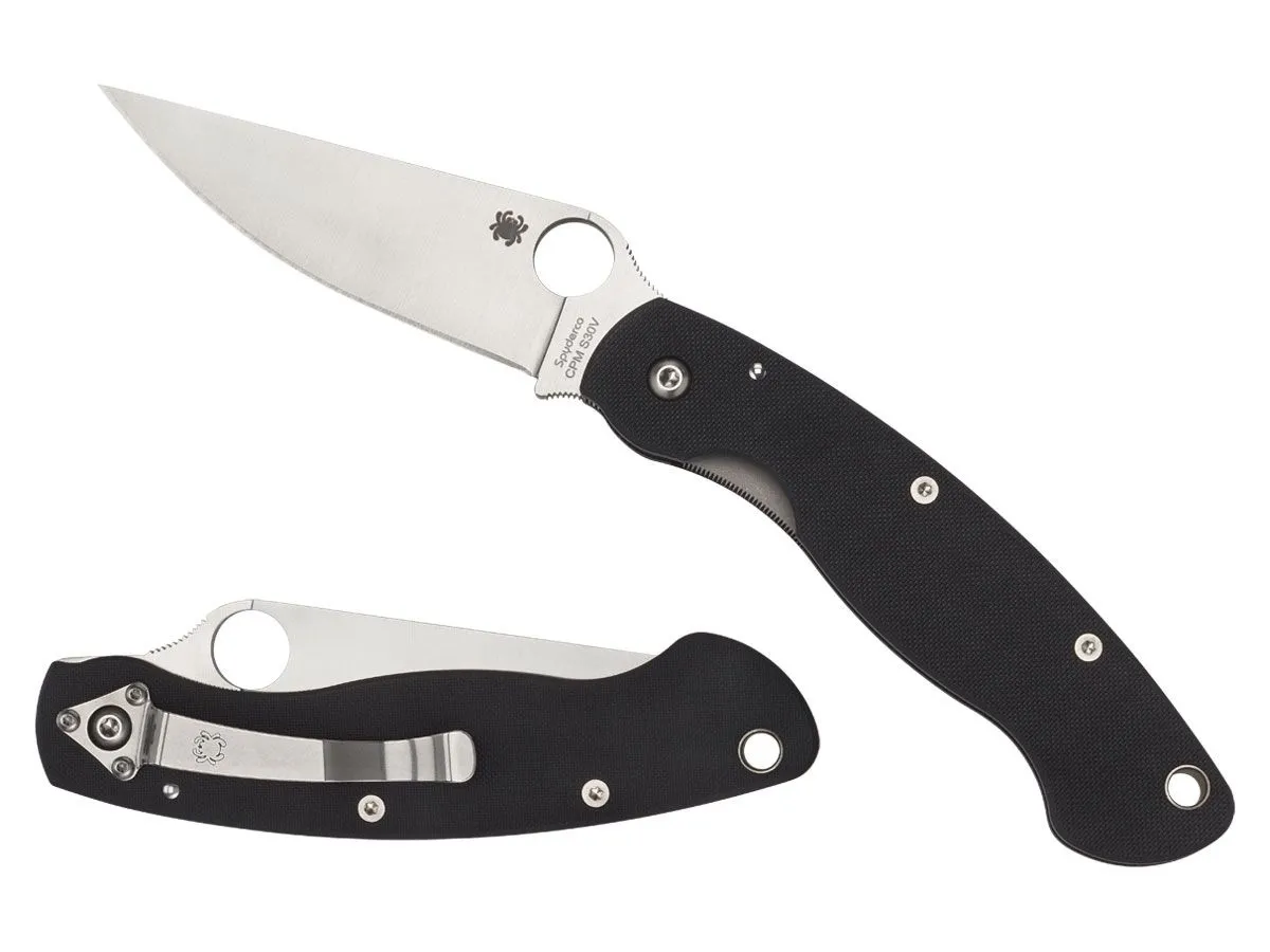 Spyderco MILITARY G-10 BLACK PLAIN C36GPE