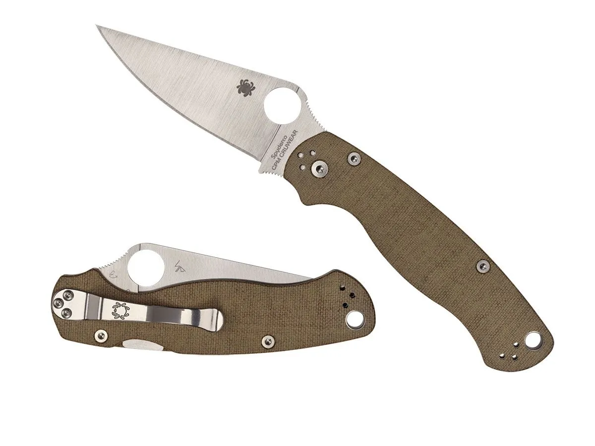 Spyderco PARA MILITARY 2 CRU-WEAR MICARTA PLAIN C81MPCW2