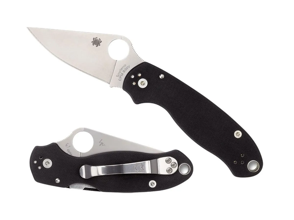 Spyderco PARA 3 G-10 BLACK PLAIN C223GP