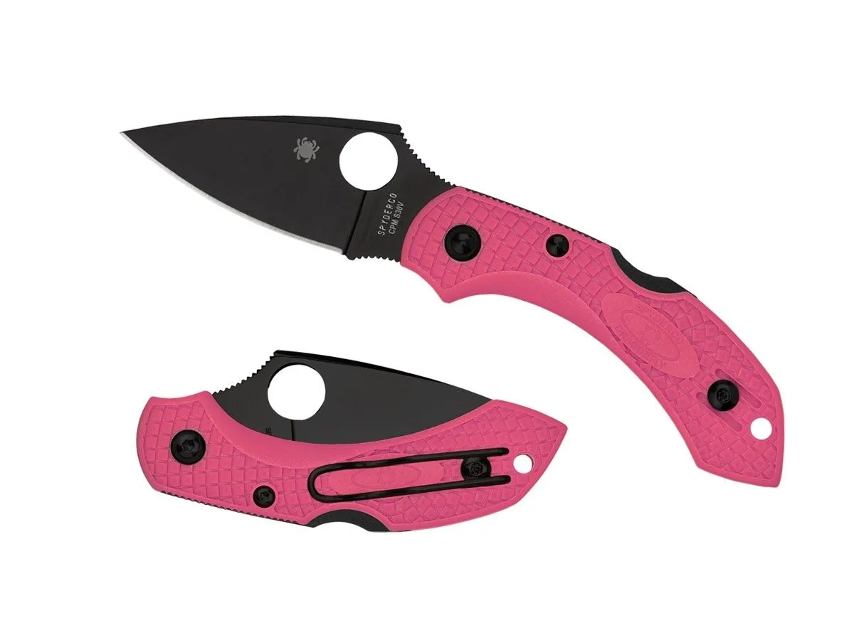 Spyderco DRAGONFLY 2 FRN PINK PLAIN BLACK BLADE S30V C28FPPNS30VBK2