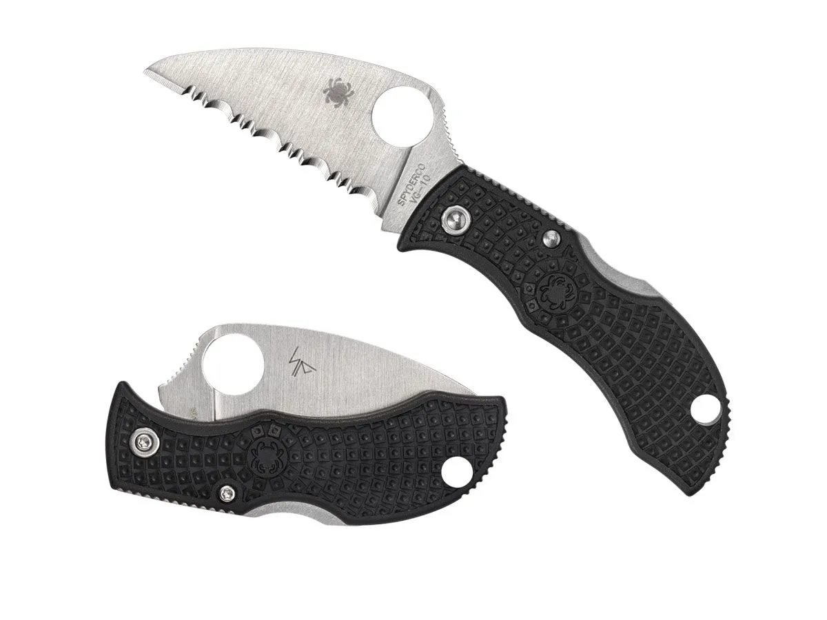 Spyderco MANBUG FRN BLACK WHARNCLIFFE SERRATED MBKWS