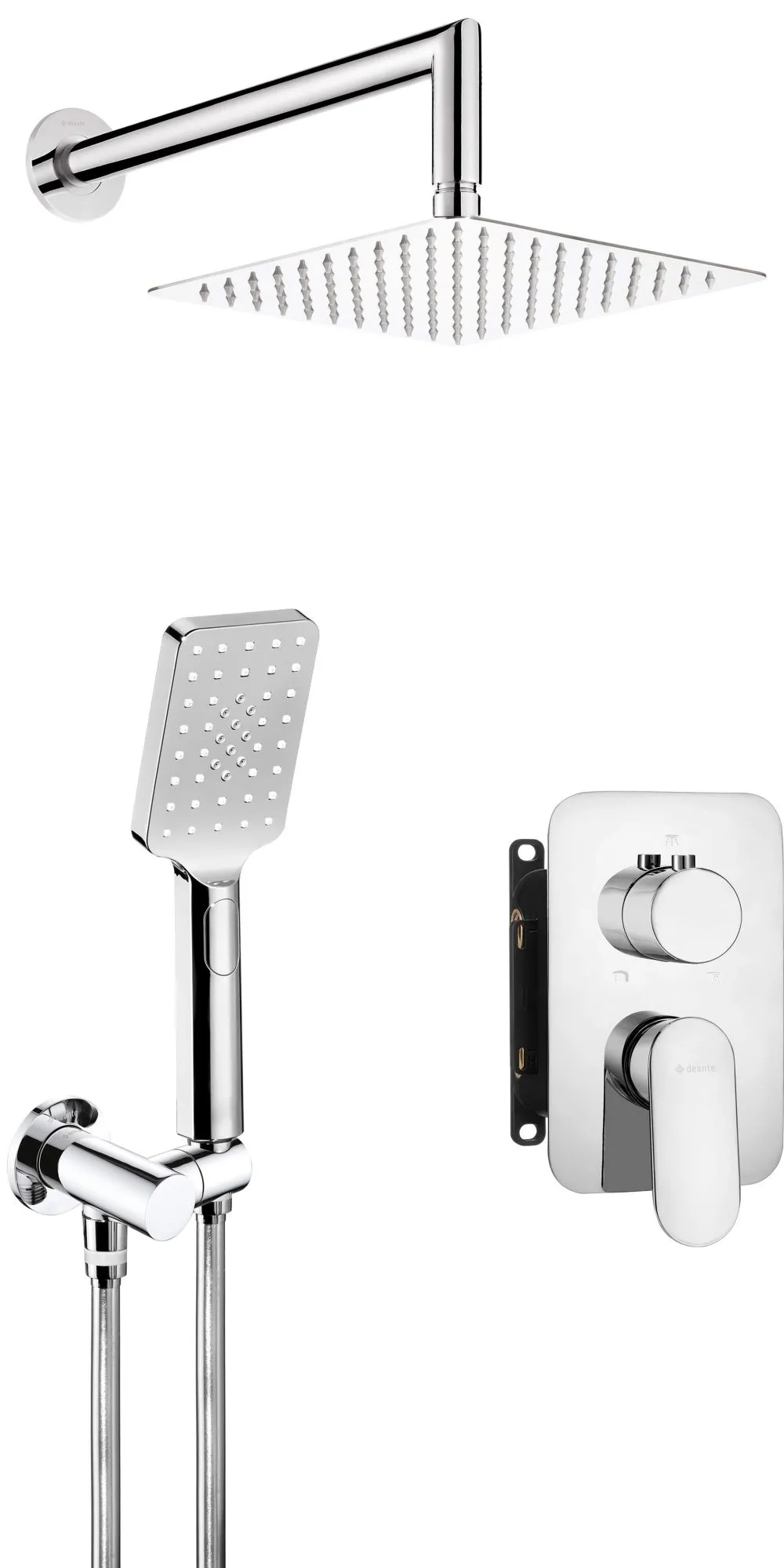 Deante Alpinia BXYZ0GAM Zestaw prysznicowy podtynkowy z BOXem mieszaczowym Chrom