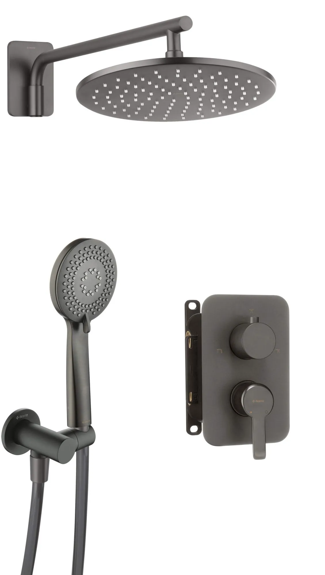 Deante Arnika BXYZDQAM Zestaw prysznicowy podtynkowy z BOXem mieszaczowym Tytan