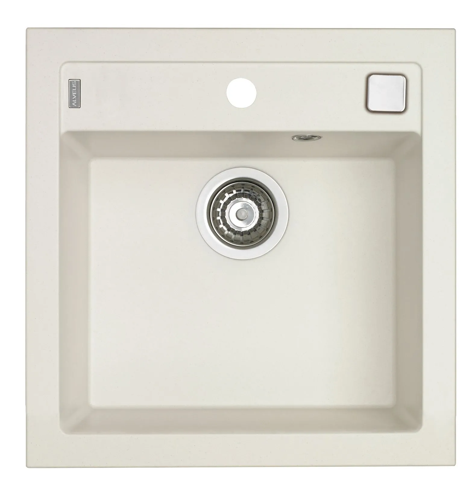 Alveus FORMIC 20 kol. 11 biały (52x51) zlew Granital z syfonem POP-UP