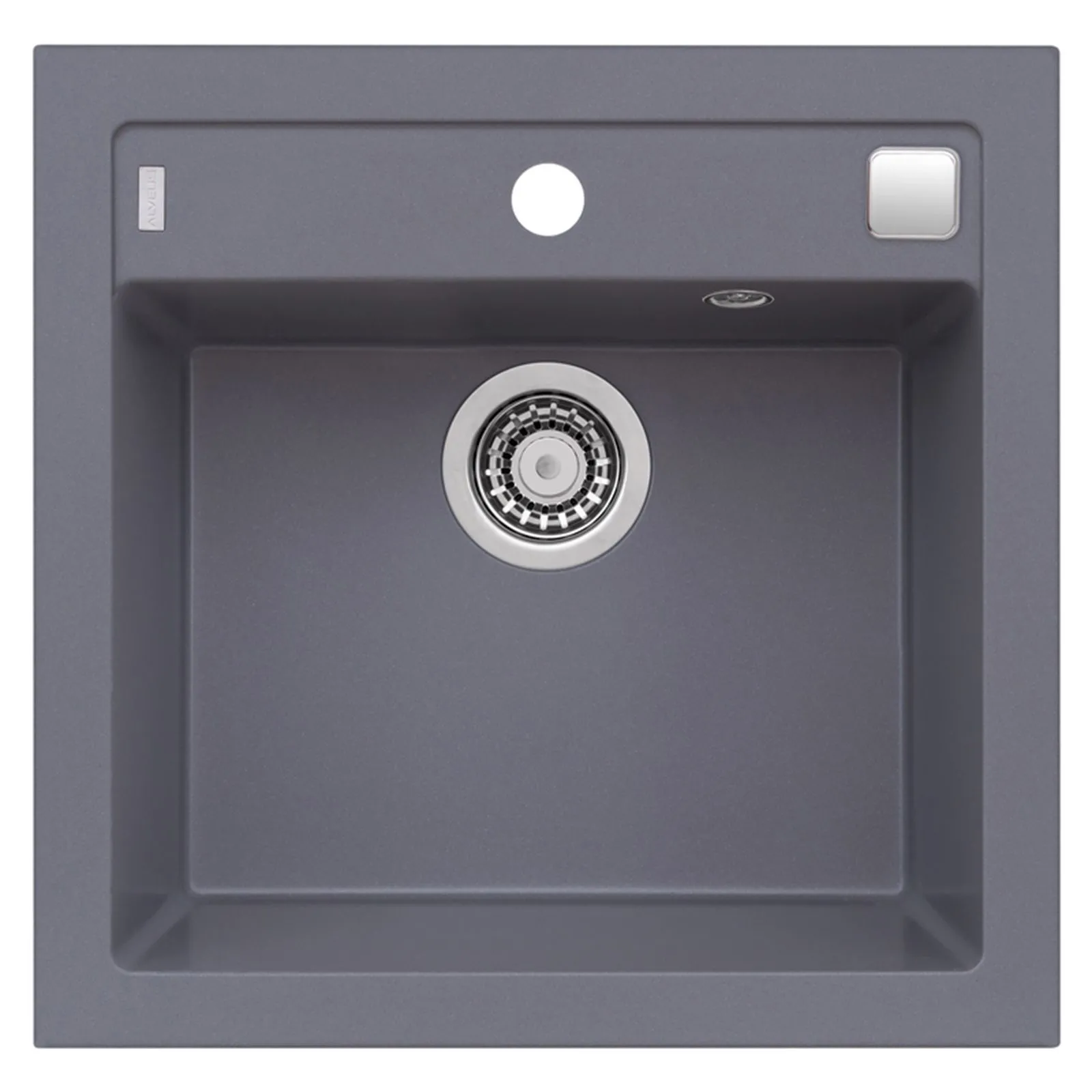 Alveus FORMIC 20 kol. 04 steel (52x51) zlew Granital+ 1kom. z syfonem POP-UP