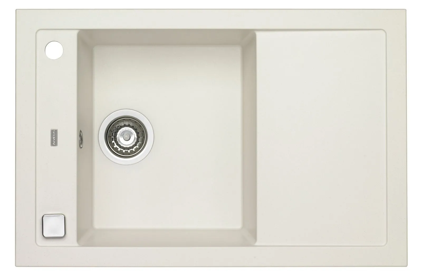 Alveus FORMIC 30 kol. 11 biały (76x50) zlew Granital+ 1kom. z syfonem POP-UP
