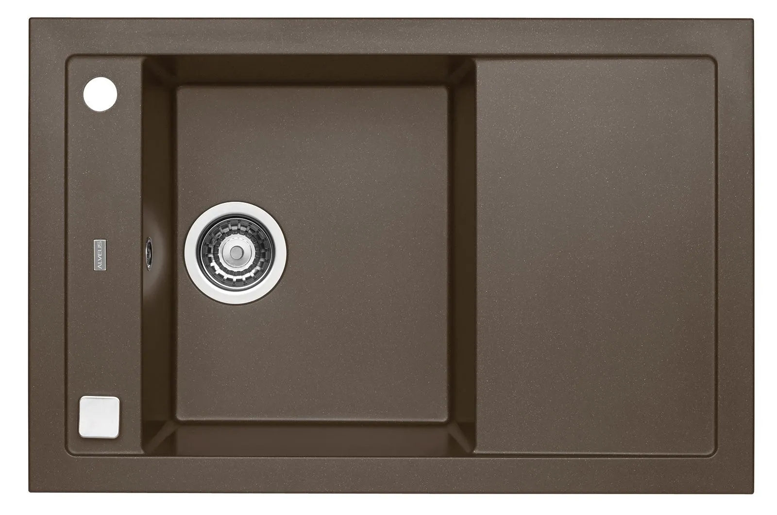 Alveus FORMIC 30 kol. 03 chocolate (76x50) zlew Granital+ 1kom. z syfonem POP-UP