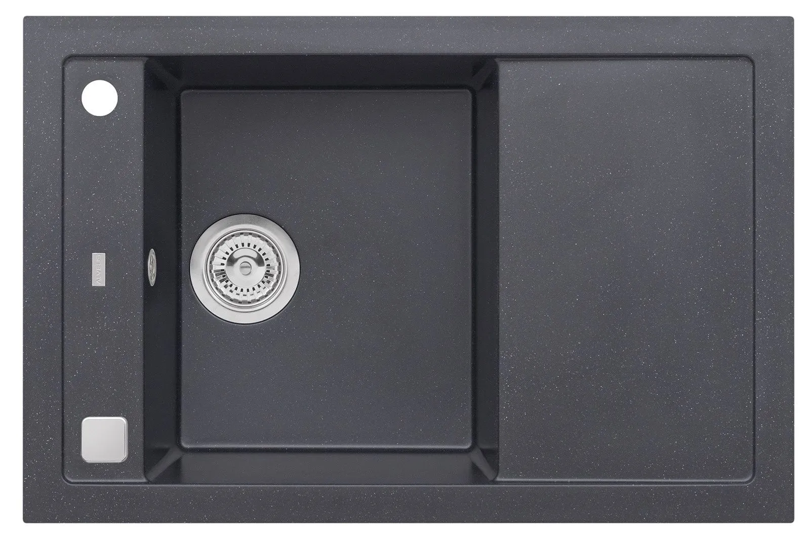 Alveus FORMIC 30 kol. 91 czarny (76x50) zlew Granital z syfonem POP-UP